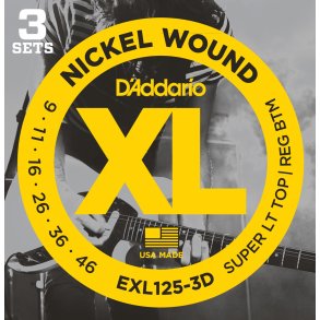 D'Addario EXL125-3D, 009 -046 (3-pack)